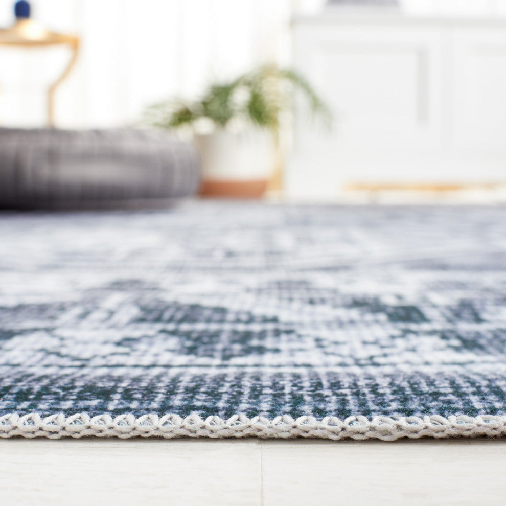 Safavieh Arizona Machine-Washable Collection ARZ108 Rug, Grey Green/Ivory, 6' Round