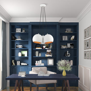 Livex Lighting 3 Light White Globe Pendant