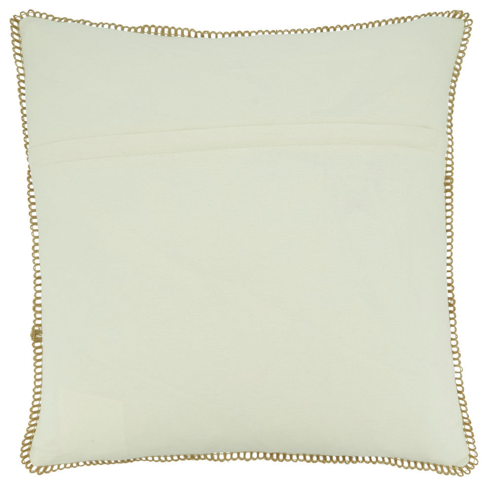 Sea Fan Design Throw Pillow Cover, Aqua, 20"
