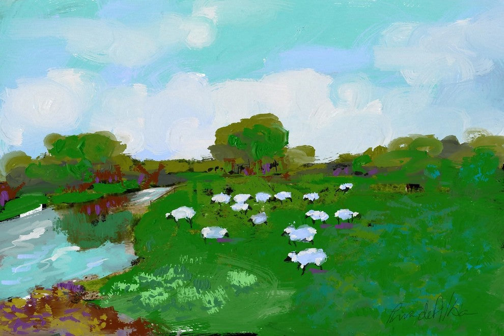 Marmont Hill, "Kent Pasture" by Arthur Pina Painting on Wrapped Canvas, 30x20