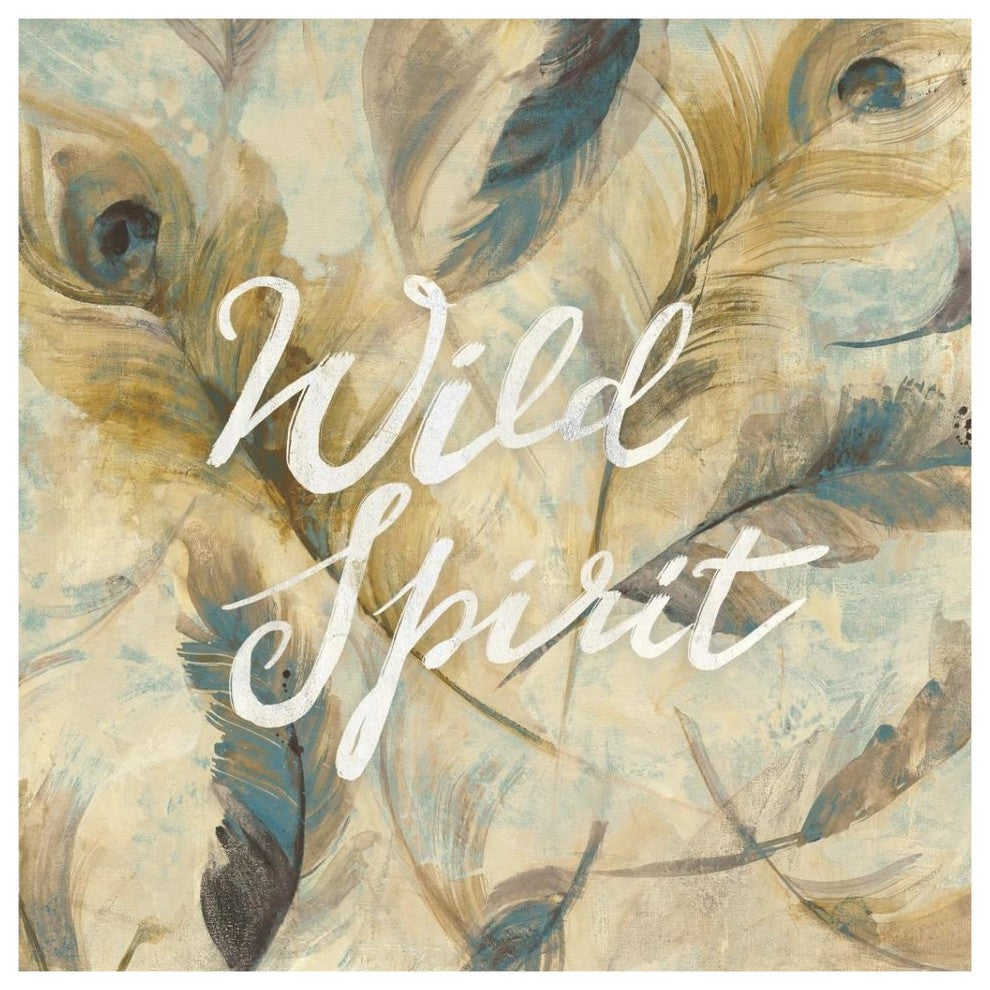 "Feather Toss Square Wild Spirit" Paper Print by Albena Hristova, 38"x38"