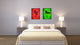 Horse Chinese Zodiac Green Print on Canvas with Picture Frame, 28"x37"