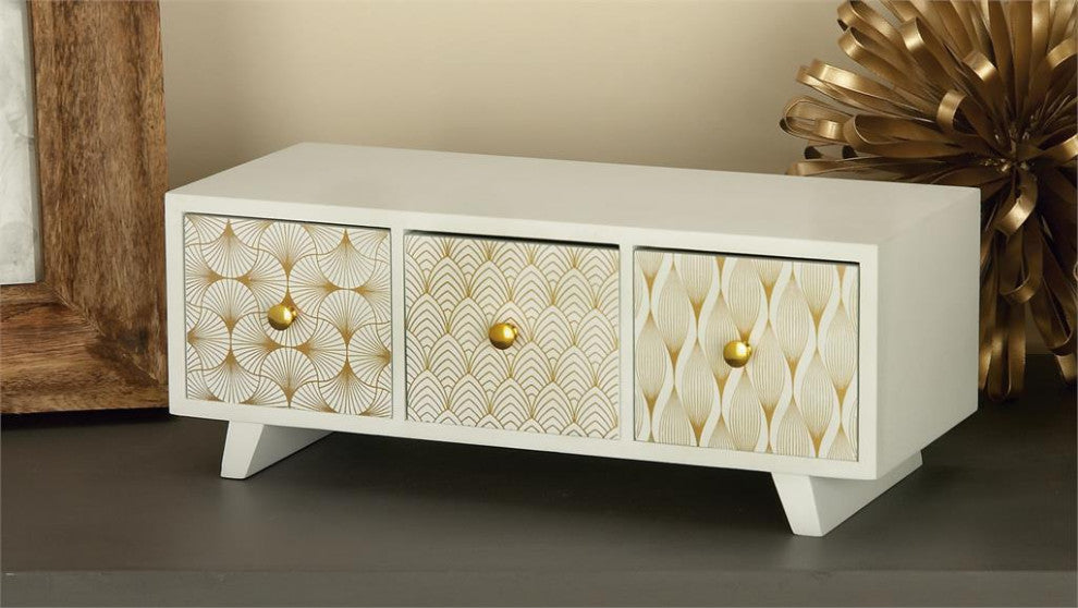 White Contemporary Jewellery Box