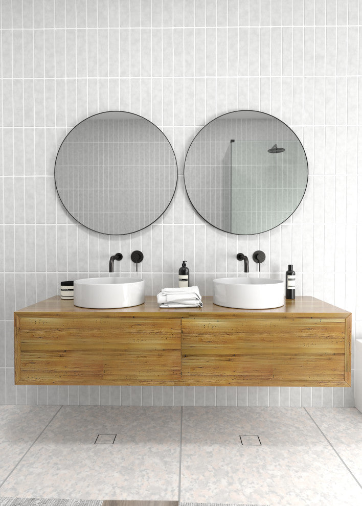 Round Black 28" Stainless Steel Framed Mirror, Black