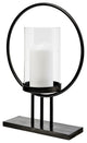 Saturn I Table Candle Holder, Small, Black