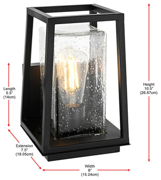 Home Living 6" Outdoor Wall Sconce, Black