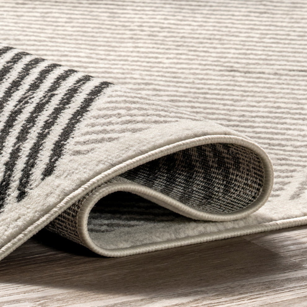 Nuloom Charline Modern Mountain Area Rug, Grey 6'7"x9'