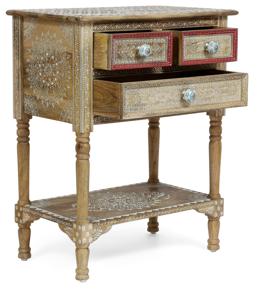 Leverick Mango Wood End Table