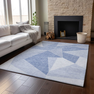 Premium Machine Washable Mayfield AMF636 Sky 10' x 14' Rug