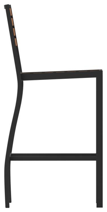 Lark Commercial Grade Outdoor Bar Height Stool, Teak