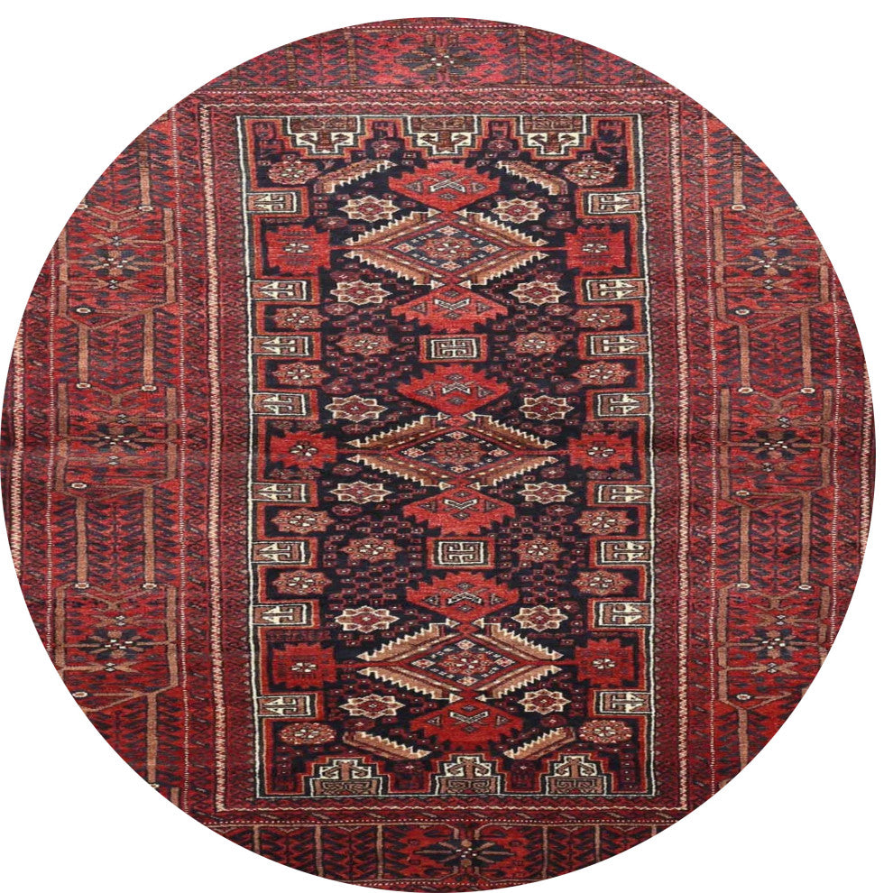 Ahgly Company Indoor Round Traditional Area Rugs, 4' Round