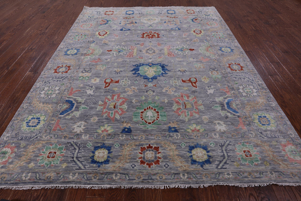 8' 4" X 10' 3" Hand Knotted Turkish Oushak Wool Rug - Q13438