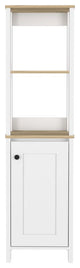 DEPOT E-SHOP New Haven Linen Cabinet, Light Oak/White