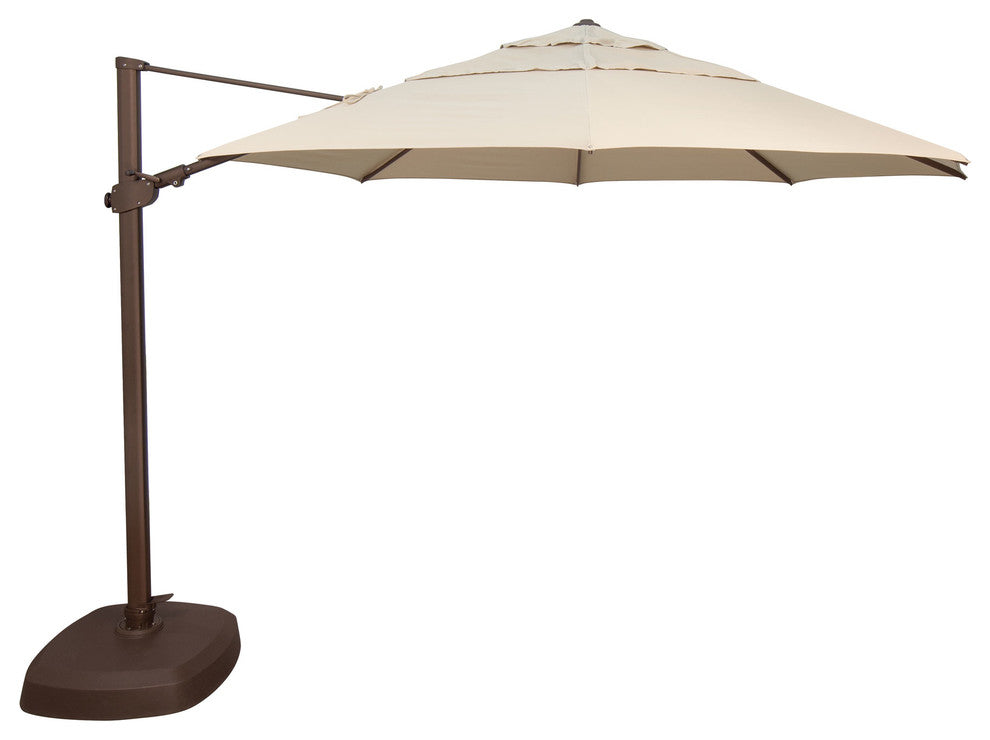 Fiji 11.5'' Octagon Cantilever Umbrella, Beige, Solefin Fabric