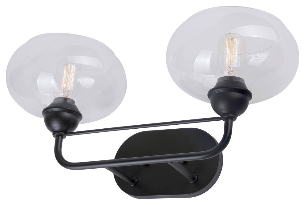2-Light Bath Vanity Light, Black