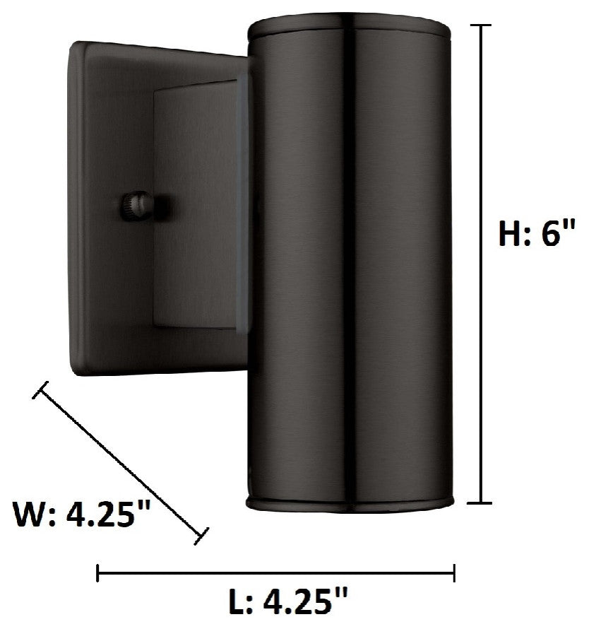 1x50W Outdoor Wall Light, Matte Black Finish, 1 Light