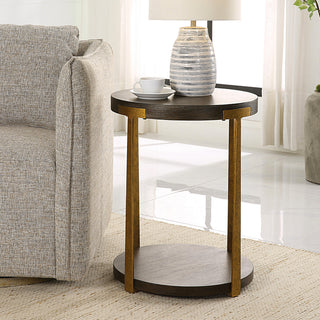 Uttermost 25554 Palisade Round Wood Side Table