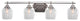 Odyssey 4 Light Bath Bar In Brushed Nickel Finish With 6" Clear Bubble Glass