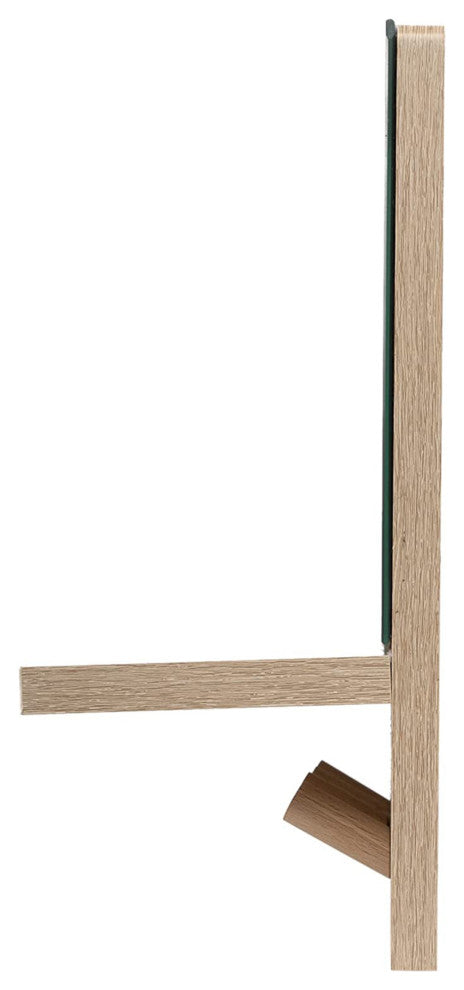 Alva 16" Mirror With Display Shelf & Four Storage Hooks