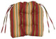 16" Outdoor U-Shaped Tufted Chair Cushions, Set of 6, Kingsley Stripe Ruby