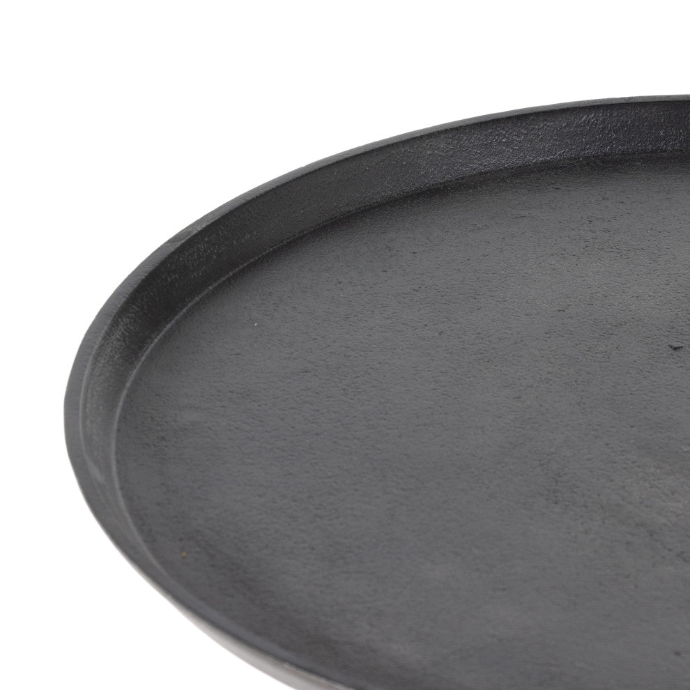 Cronos End Table-River Grey Marble Solid