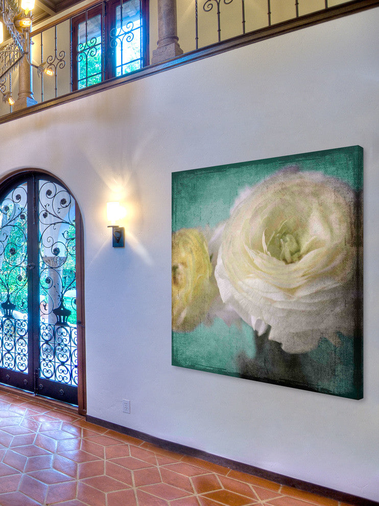 "Yellow Ranunculus" Painting Print on Canvas by Stalus