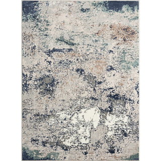 Blue/Gray Modern Abstract Indoor Area Rug, 7'5" X 9'5"
