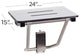 24" x 15" White Folding Wall Mount Shower Seat Bench, ADA Compliant