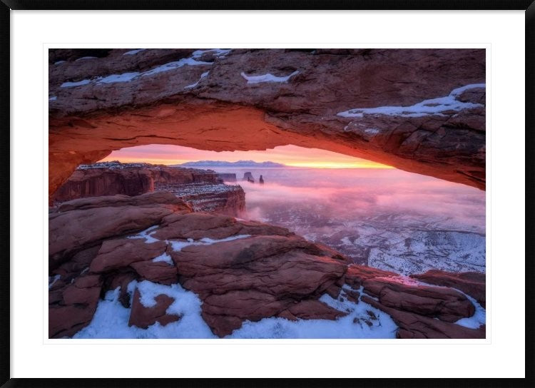 "The Moment Right Before Sunrise" Framed Digital Print by Daniel F, 44x32"