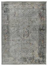 Fairmont Hennasie Area Rug, Silver, 5'3" x 7'10", Bordered
