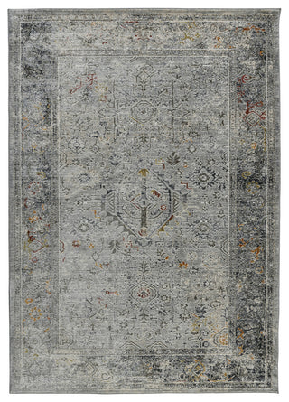 Fairmont Hennasie Area Rug, Silver, 5'3" x 7'10", Bordered