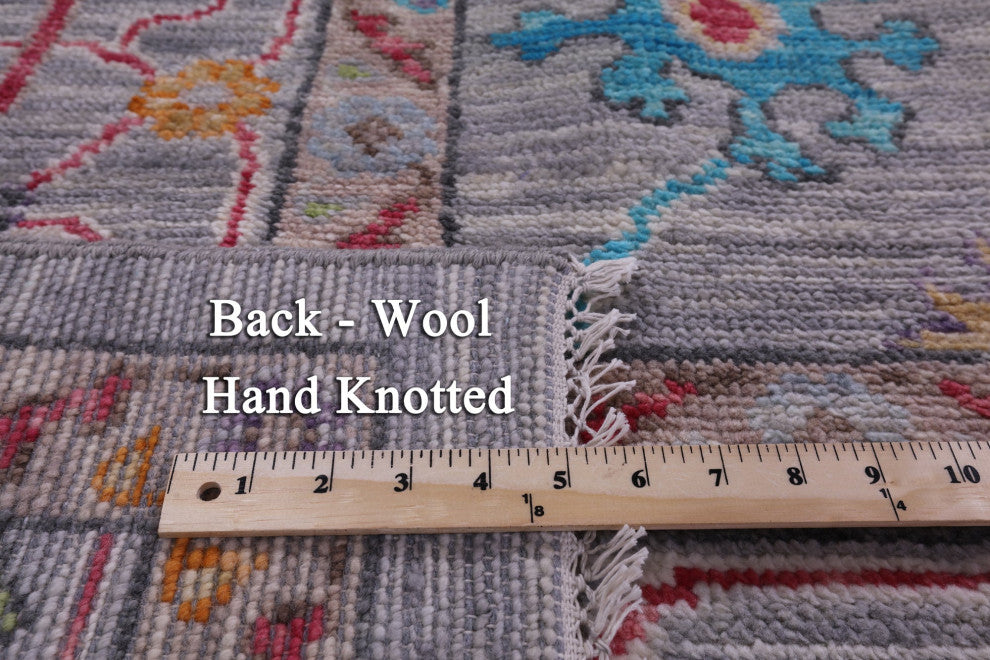 Hand Knotted Turkish Oushak Wool Rug 8' 11" X 11' 10" - Q15614