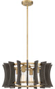 Quoizel QOP5196AB Four Light Pendant, Aged Brass Finish