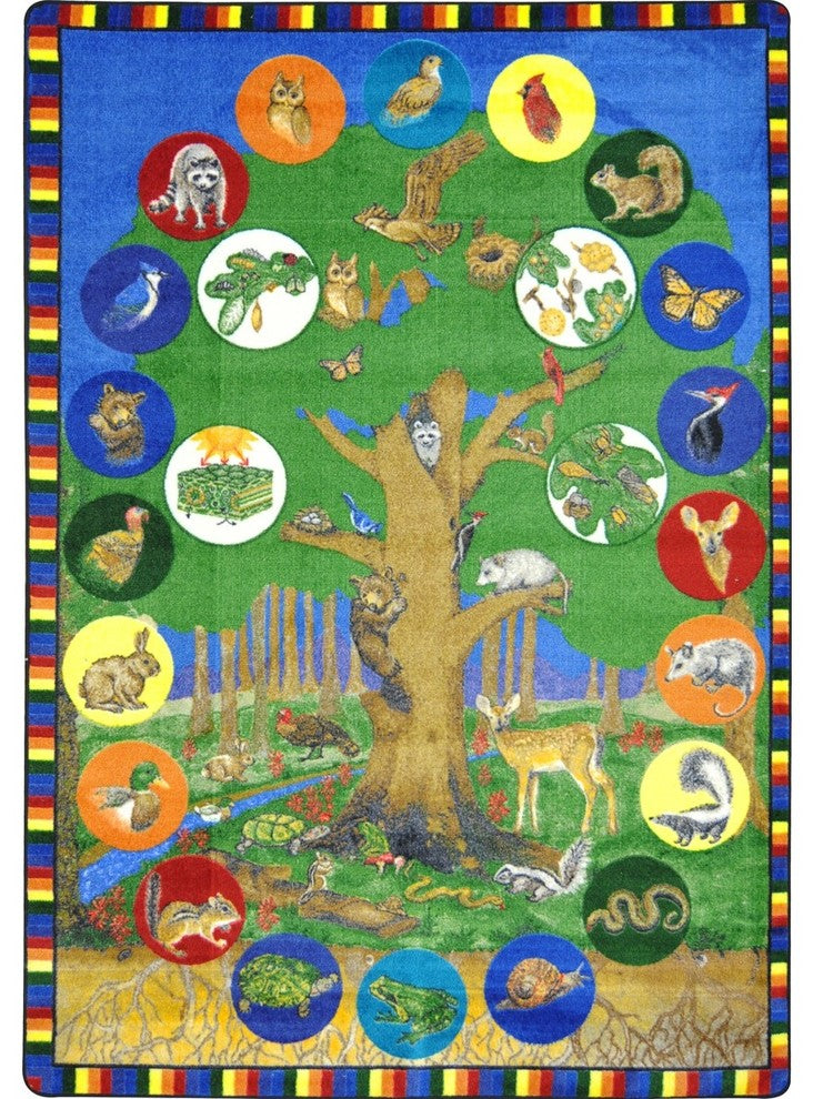 Kid Essentials Rug, Tree of Life, 7'8"x10'9"