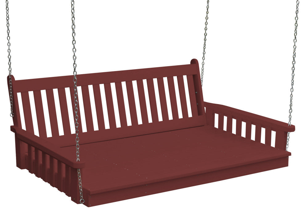 Traditonal English Swingbed, Cherrywood, 75 Inch