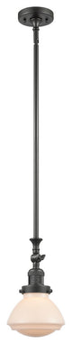 Olean 1-Light Mini Pendant, Oil Rubbed Bronze, Matte White