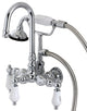 Kingston Brass Wall Mount Clawfoot Tub Faucet, Polished Chrome