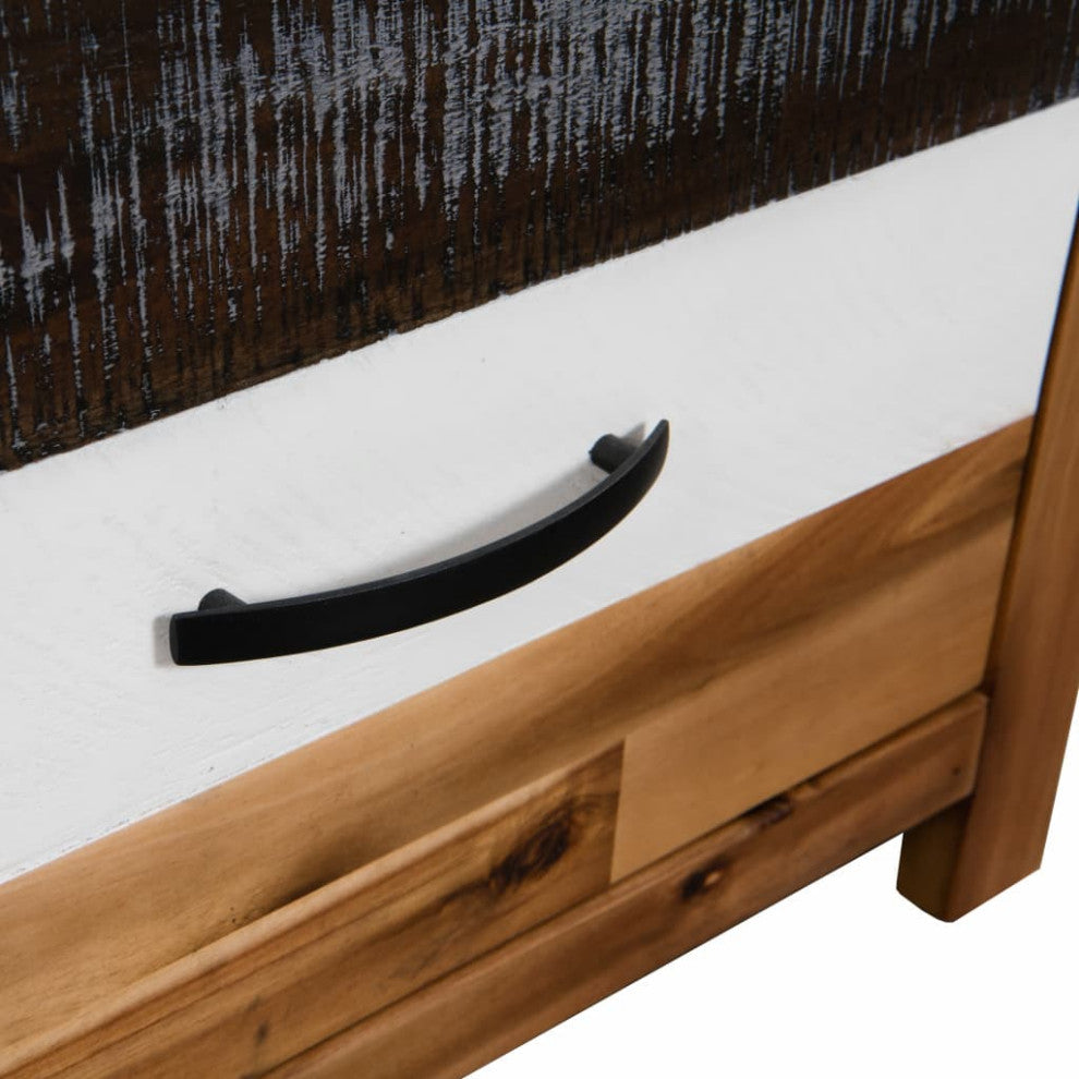 vidaXL Coffee Table End Table Accent Sofa Table Solid Wood Acacia 35.4 Inch