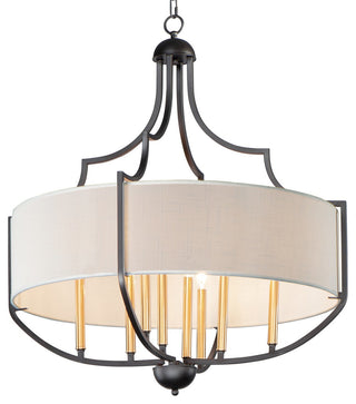 Maxim 25285WL Savant 8 Light 31"W Drum Chandelier - Bronze / Antique Brass