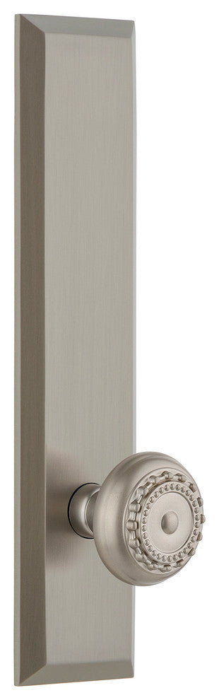 Fifth Avenue Tall Plate Dummy, Parthenon Knob, Satin Nickel, 802996