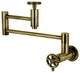 Kingston Brass KS810.CG Fuller 3.8 GPM Wall Mounted 1 Hole Pot - Antique Brass
