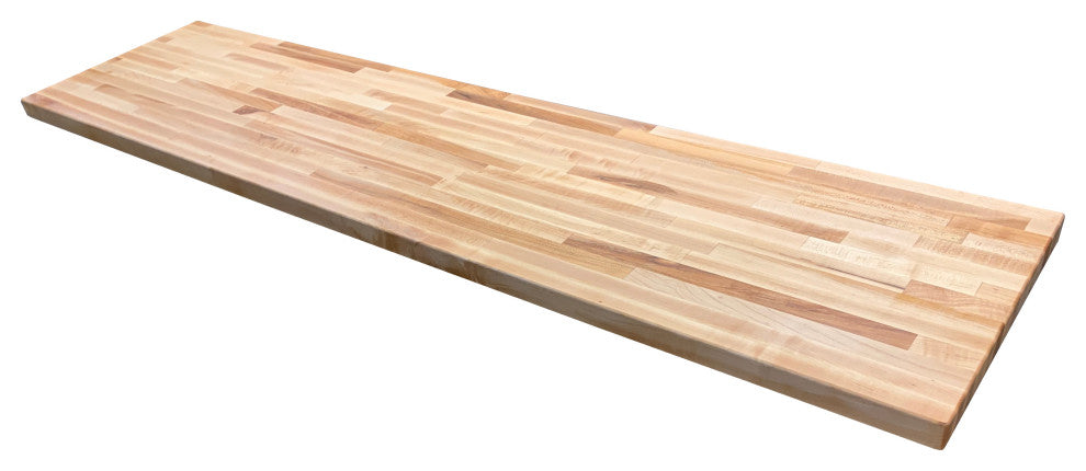 26" Deep Edge Grain Butcher Block Countertop 1.5" Thick, Maple, 26" X 96"