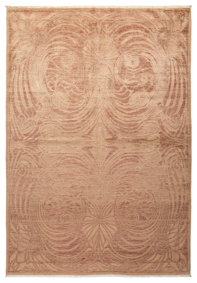 Eclectic, One-of-a-Kind Hand-Knotted Area Rug Beige, 6'0"x8'9"
