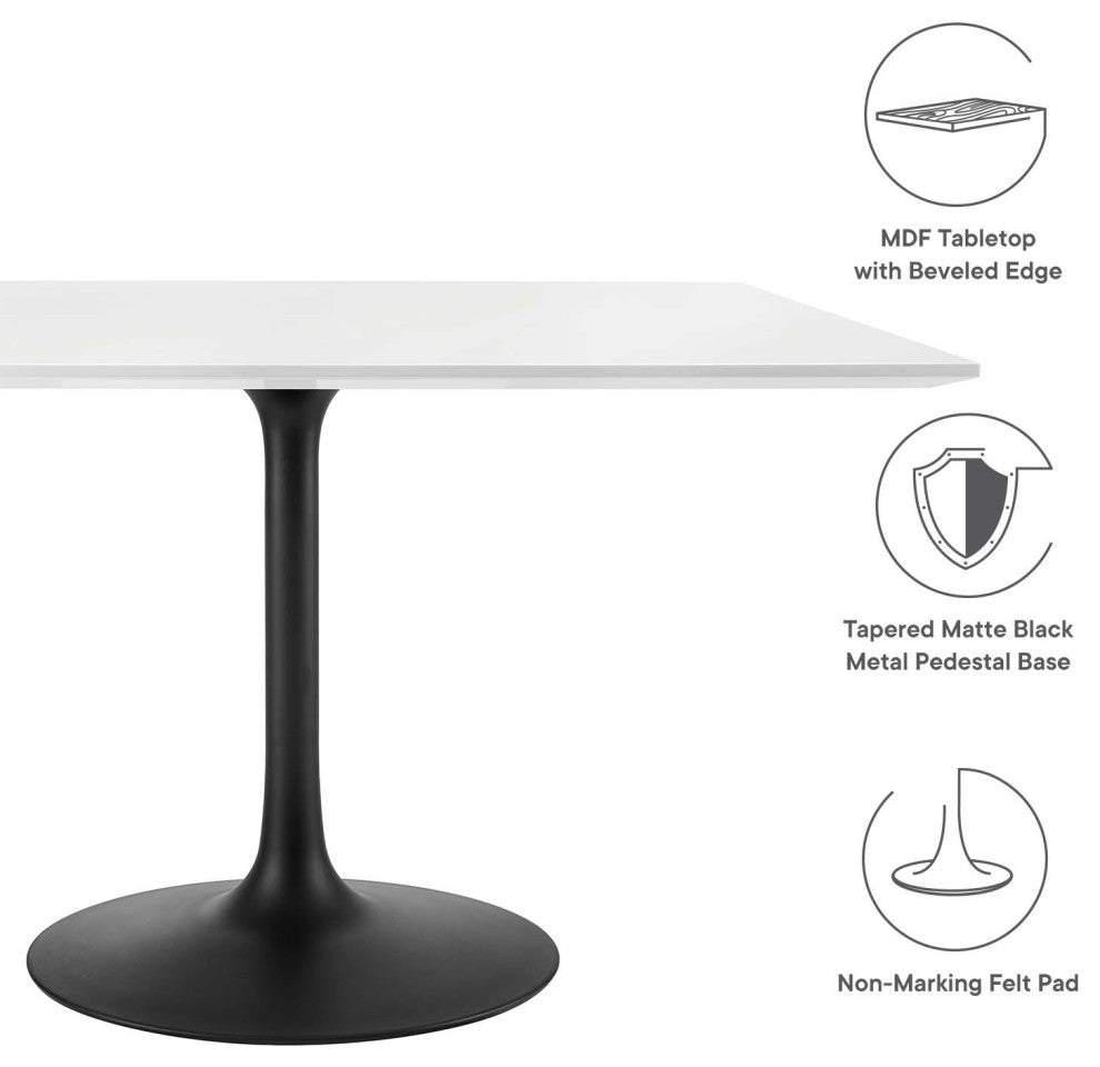 Lippa 47" Square Wood Top Dining Table