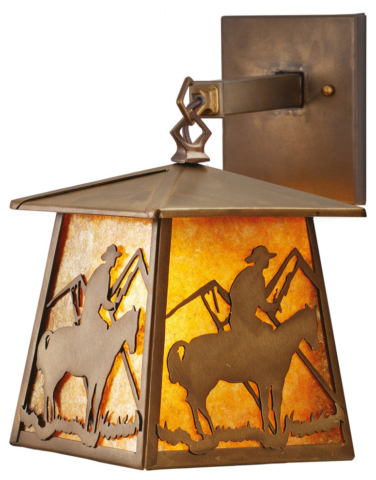 7.5"W Cowboy Hanging Wall Sconce
