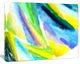 Green Vibrant Brushstrokes, Abstract Canvas Art Print, 20x12