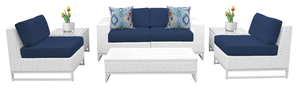 Miami 7 Piece Outdoor Wicker Patio Furniture Set 07e