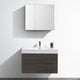 Valencia 36" Gray Oak Wall Hung Bathroom Vanity Set, Cabinet, Faucet, FFT9151CH
