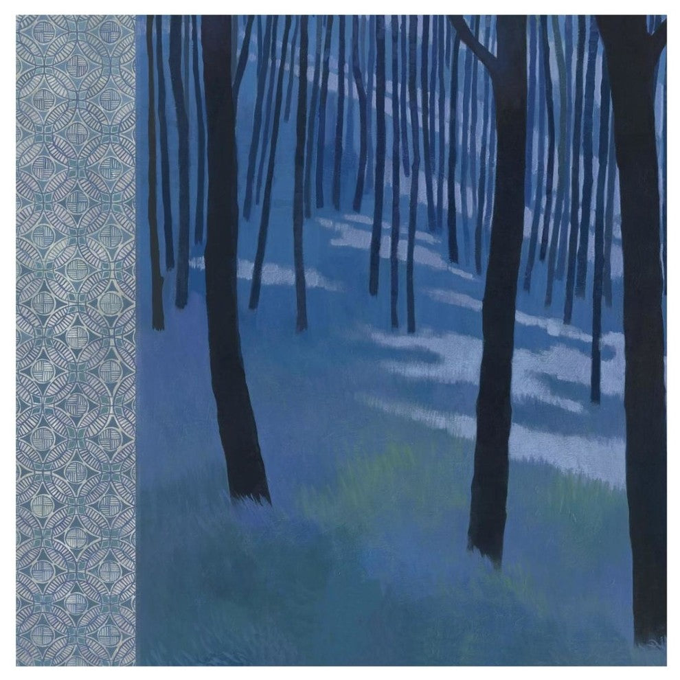 "Blue Path to the Edge of the Woods" Paper Print by Kathrine Lovell, 32"x32"