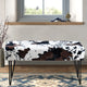Cows Flowers Rectangle Ottoman Entryway Bench, 46''x16''x22'